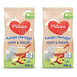 Milupa Babybrei – Hafer- und Früchtebrei, 10 Monate bis 3 Jahre Babynahrung, 1 x 400 g (2 Stück)