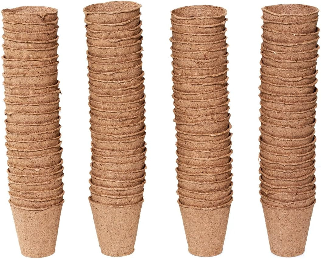 Dehner Töpfe für Setzlinge, rund, Ø 6 cm, 96 Stück, braun