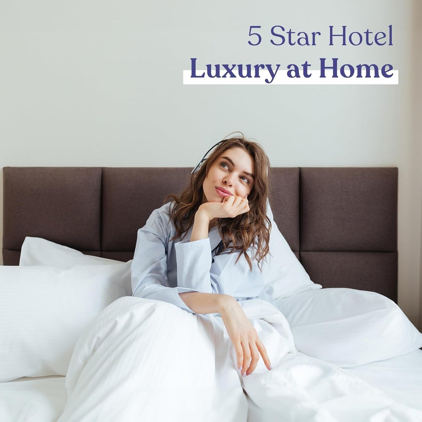 Fluffco Daunen-Alternativkissen Standardkissen zum Schlafen Queen-Size-Kissen Bettkissen Seitenschläferkissen Kühlkissen Hotelkissen Nackenkissen Reisekissen (Standard fest) Standardkissen Naty Shop