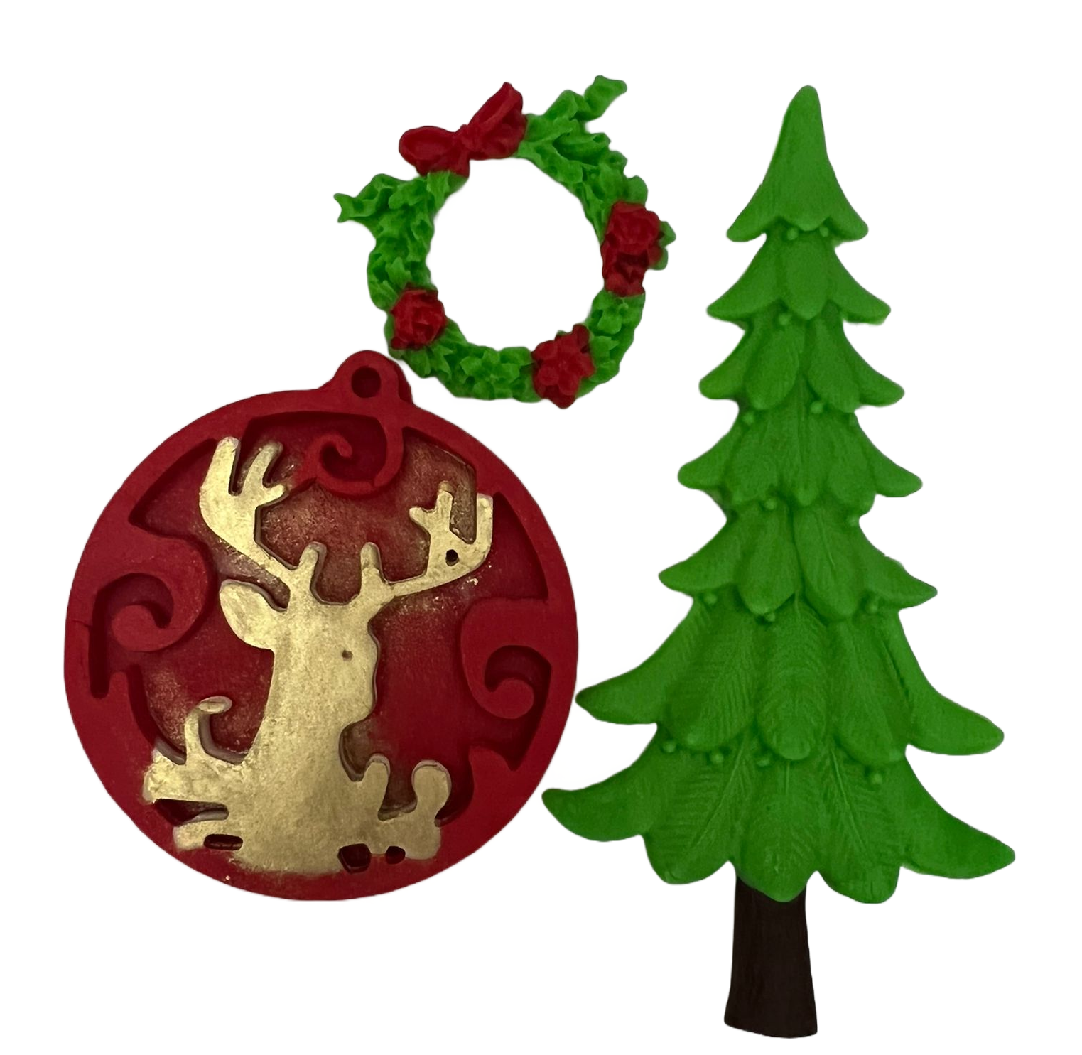 Set Zuckerdekorationen, Weihnachtsdekorationen aus Zuckerpaste Nati Shop