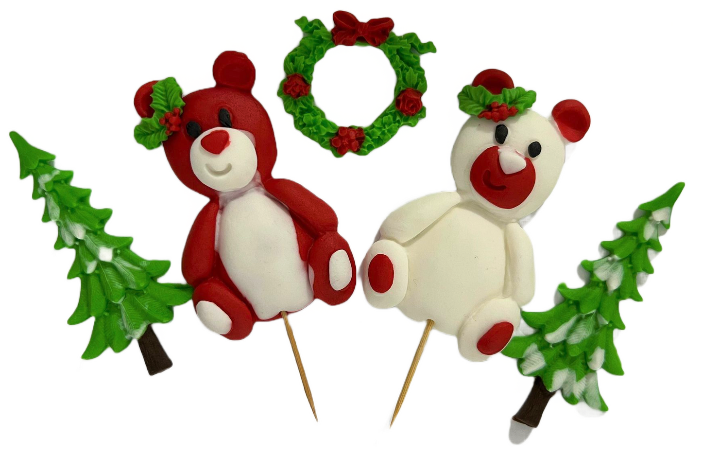 Set essbarer Zuckerdekorationen, Weihnachtsdekorationen aus Zuckerpaste Nati Shop