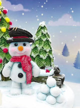 Essbare Zuckerdekoration, Schneemann Zuckerpaste Dekorationen Nati Shop