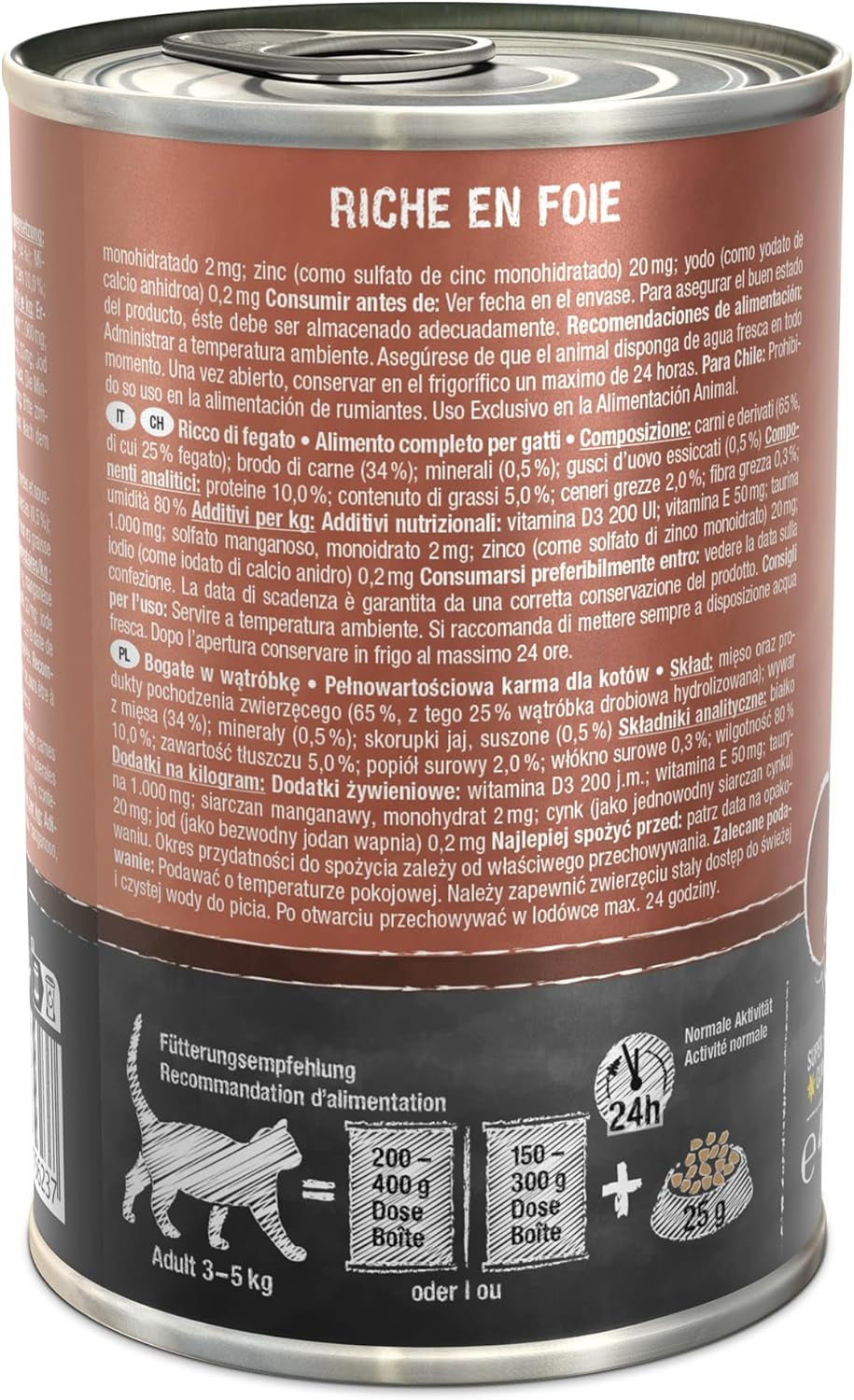 LEONARDO Nassfutter [6x400g Leber] | Nasses, getreidefreies Katzenfutter | Komplettes Nassfutter in Dosen