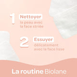 BIOLANE 12 feuchte Maxi-Squares-Einlagen – Babys – 100 % Bio – 720 Baumwolle – für empfindliche Haut – Wickel- und Toilettenartikel – ab der Geburt – hergestellt in Frankreich