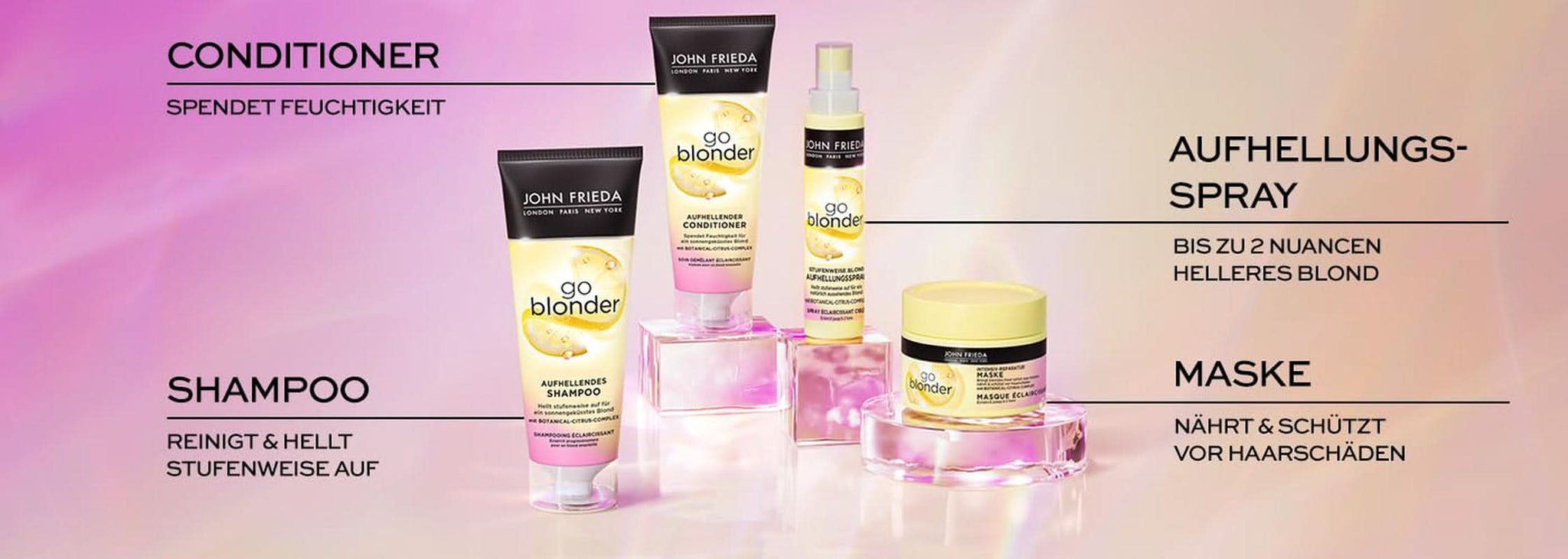 John Frieda Sheer Blonde Go Blonder Shampoo, 250 ml Dusche und Bad Naty Shop