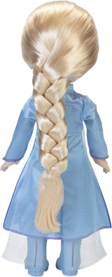 Disney Frozen 2 Elsa Reisepuppe, 35 cm große Puppe mit Kleid im Kultfilm-Stil, Stiefeln und langen geflochtenen Haaren für zusätzlichen Spielspaß, für Mädchen ab 3 Jahren