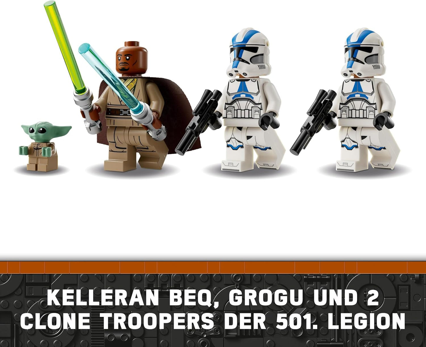 LEGO Star Wars Flucht mit dem BARC Speeder, das Mandalorianer-Set, Spielzeugfahrrad mit Beiwagen, enthält die Figuren Kelleran Beq und Grogu, Geschenk für Jungen und Mädchen ab 8 Jahren 75378 Bausets Beuche den LEGO-Store