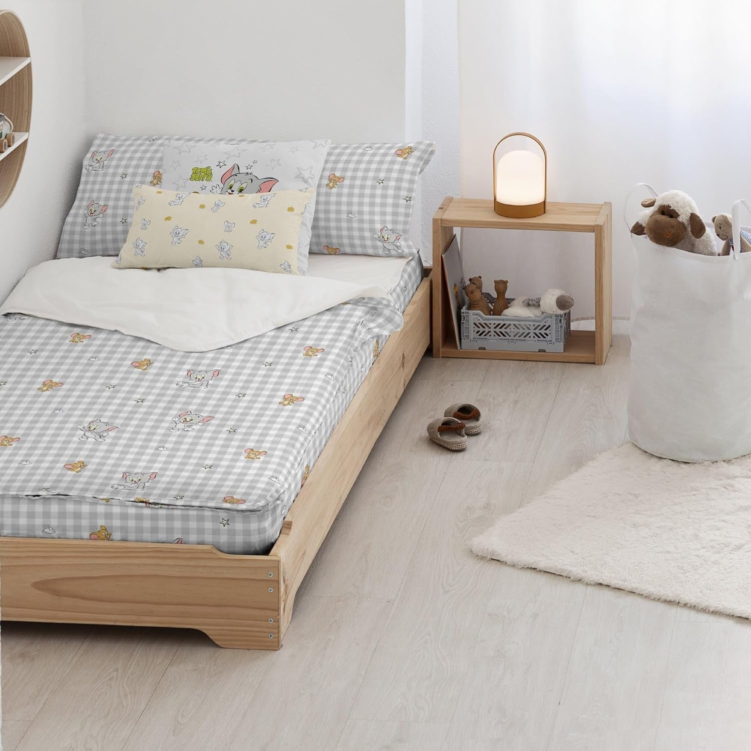 Noch nicht erhältlich Steppdecke aus 100 % Baumwolle, Modell Tom Jerry Vichy, für 90 cm breite Betten (90 x 200 cm) Steppdecken und Steppdecken Naty Shop Tom Jerry Vichy Complete