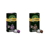Jacobs Kapseln Lungo Intenso, Intensität 8 & Kapseln Espresso Intenso, Intensität 10.100 Nespresso®* kompatible Kaffeekapseln, 10er Pack, 10 x 10 Getränke