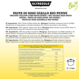 Pasta di Mais Giallo Biologica Italiana Gluten Free, Formato Penne – glutenfreie Pasta, 100 % Farina di Mais Giallo Bio, vegan, 3 Packungen von 350 g