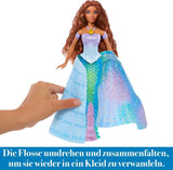 Mattel Disney Princess Ariel Puppe, inspiriert vom Film „Die kleine Meerjungfrau“, Transformation: Meerjungfrau-Mann-Spielzeug, Mobile, Disney-Geschenke, Spielzeug für 3-Jährige, HLX13 Naty Shop-Puppen