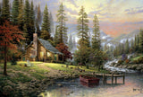 Schmidt Spiele 58455 Thomas Kinkade Haus in den Bergen 500 Teile Puzzle Naty Shop Standardtitel