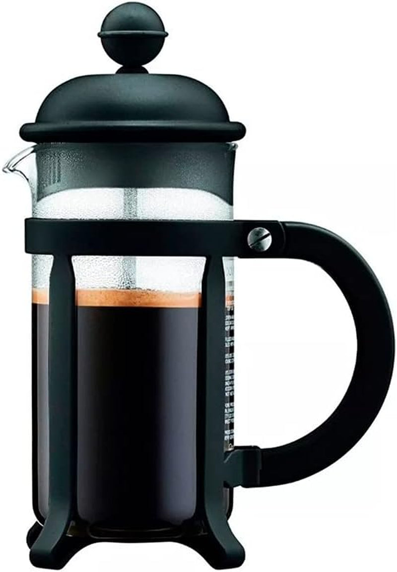 Bodum 1908-01 Java Kaffeemaschine, 8 Tassen, 1 L, mehrschichtig, schwarz, 10,6 x 16,3 x 24,5 cm, 6 Stück