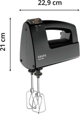 Krups 3Mix 7000 Handmixer 60 Jahre Special Edition, 500 Watt, Knet- Und Rührhaken Aus Edelstahl, Langes Netzkabel, Zubehörtasche, F6085811, Schwarz/Kupfer Kitchen Naty Shop