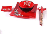 Komplettes japanisches Tafelservice 2381, Porzellan, Rot