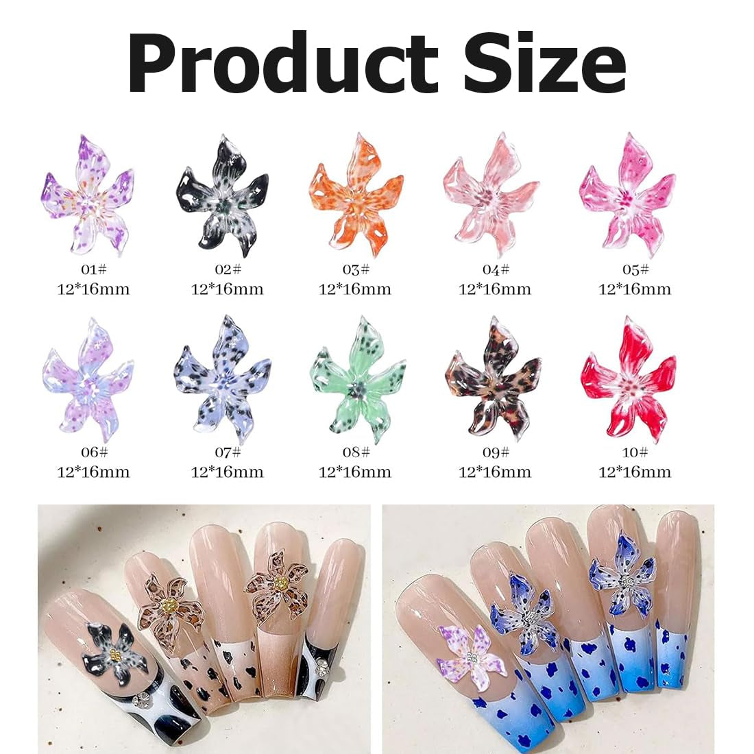 100 Stück 3D Blume Nagel Charms Nägel Zubehör Nageldesign Glitzersteine ​​​​Nailart Strasssteine ​​​​Flower Nail Charms Luminous Flower Nail Art Charms Bunte Blumen Deko Nagel Steinchen Flowers Nail