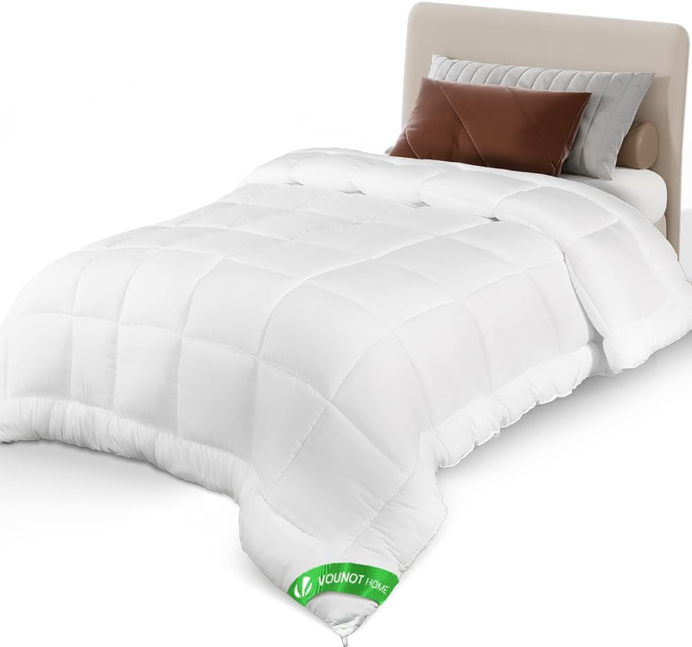 VOUNOT Bettdecke 155 x 200 cm, 4-Jahreszeiten-Winterbettdecke, 2er-Set, 500 g/m², bestehend aus 2 zusammengeknüpften Steppdecken, anpassbare Bettdecke für Sommer und Winter, Öko-Tex-Standard. Bettdecken und Steppdecken Naty Shop, leichte Sommerdecke 155 x 200 cm