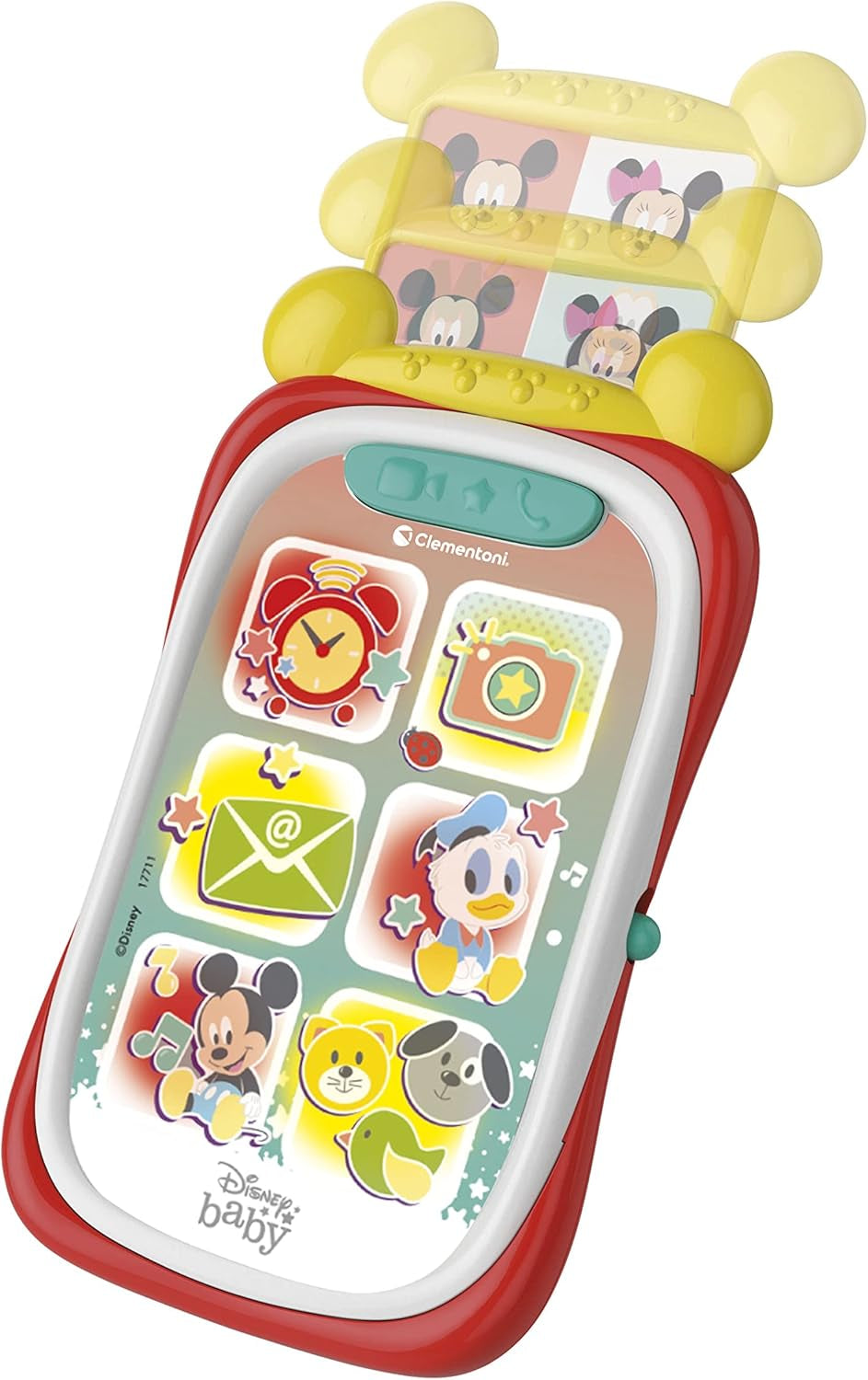 Clementoni 17711 Disney Baby Baby Mickey Smartphone, Kinderhandy mit Licht- und Soundeffekten, interaktives Spielzeug für Kinder von 9–36 Monaten, M, mehrfarbig, Bebe Toys Naty Shop