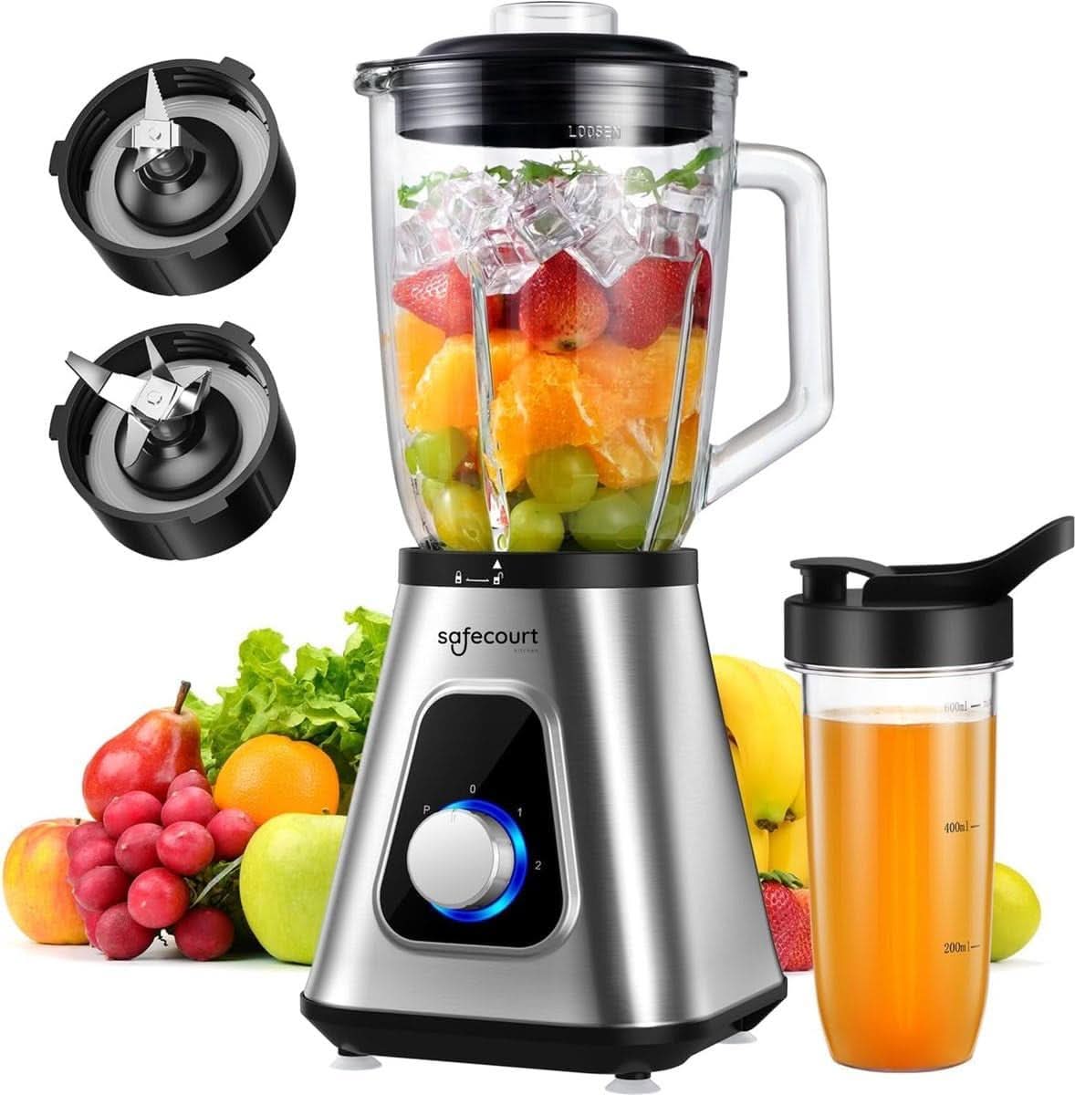 Safecourt Kitchen – Mixer – Sportmixer – 1000 Watt – To Go Beker – Smoothie Maker Kitchen Naty Shop