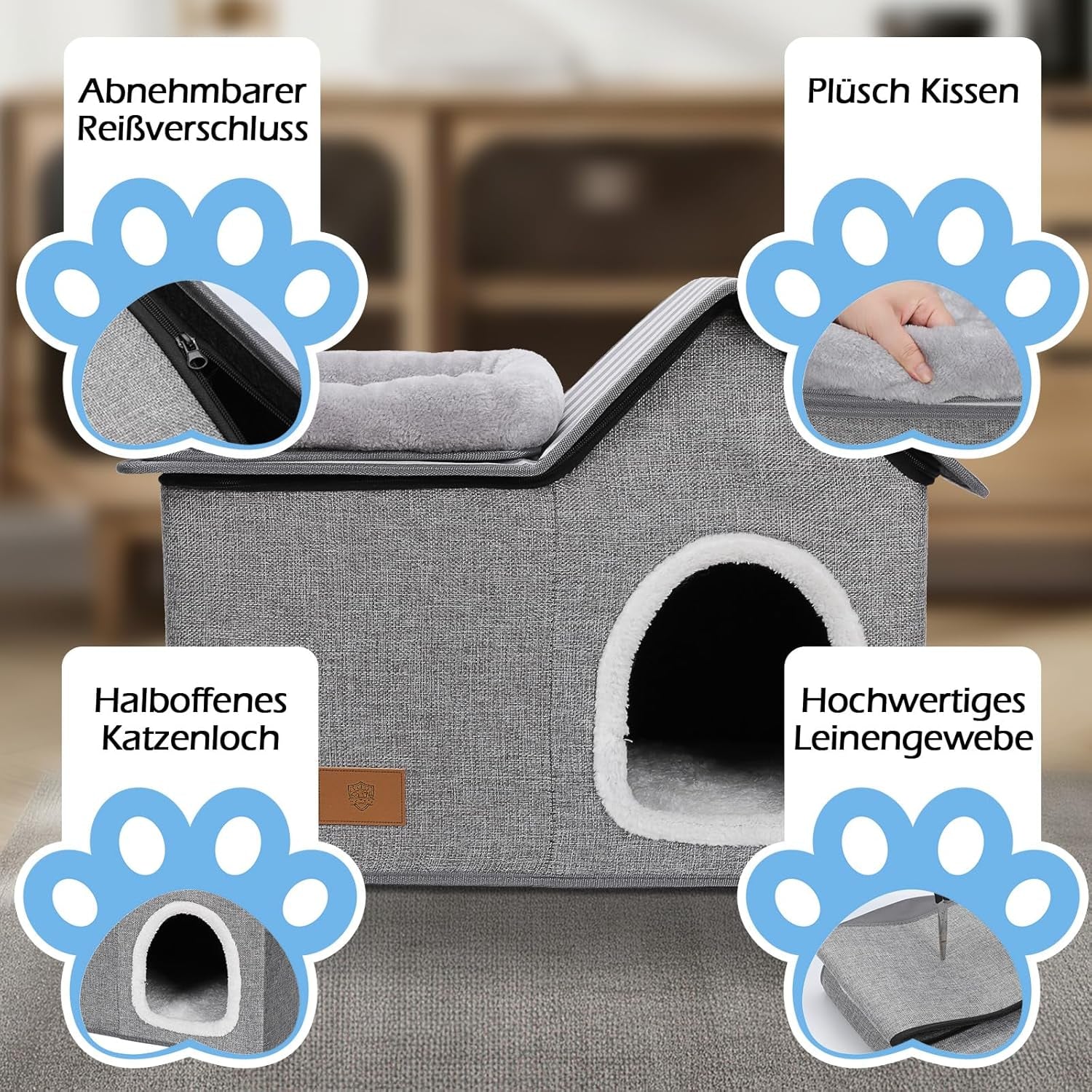 Decken und Möbel, Haustiere, Höhlen und Häuser, Katzen, Betten für Katzen, Katzenbetten, Matratzen