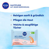 NIVEA BABY Soft & Cream Feuchttücher für Babys (4 x 57 Stück)