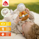 Fehn Baby Greifling Schaf Spielzeug fehnNATUR – Plüschtier mit Bio-Baumwolle – Babyspielzeug mit Glöckchen und spielerischem Lernspielzeug – Greifling für Babys und Kleinkinder ab 0+ Monaten Babyspielzeug Naty Shop