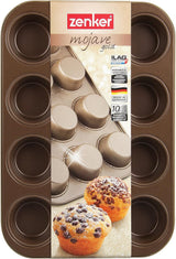 Zenker, Muffinform Durchmesser Ø 7 cm, MOJAVE GOLD Formen und Backbleche Naty Shop