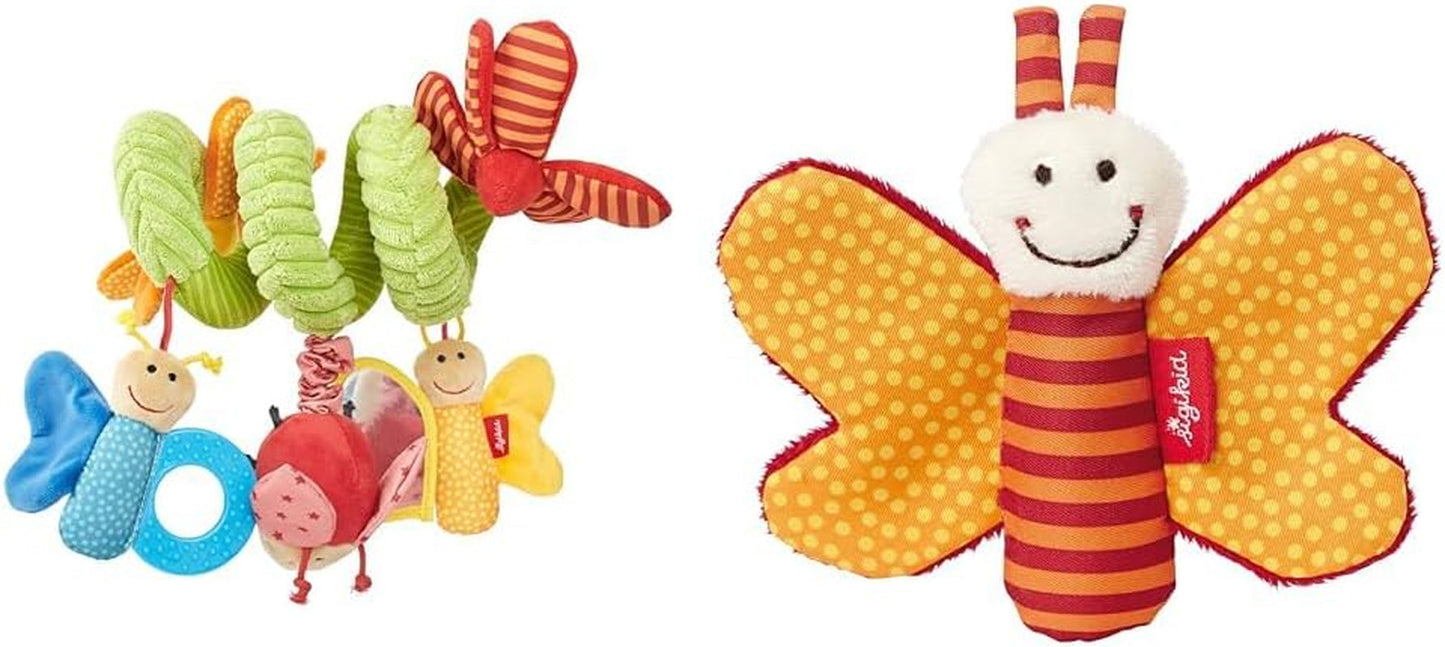 SIGIKID 42249 Aktiver Spiralschmetterling Baby Activity On Tour Mädchen empfohlenes Babyspielzeug ab der Geburt Mehrfarbig Toys Bebe Naty Shop Paket mit Babyspielzeug 41181 Mehrfarbig
