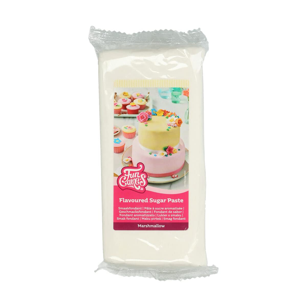 Funcakes-Fondant mit Baisergeschmack: Einfach zu verwenden, glatt, flexibel, weich und formbar, perfekt zum Dekorieren von Kuchen, koscher und glutenfrei. 1 kg