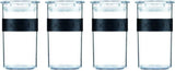 BODUM PRESSO Vorratsdosen, Kunststoff, Schwarz, 4 x 0,25 l, 3 x 0,6 l, 3 x 1 l, 2 x 2 l Frischhaltedosen Naty Shop Schwarz 0,25 L