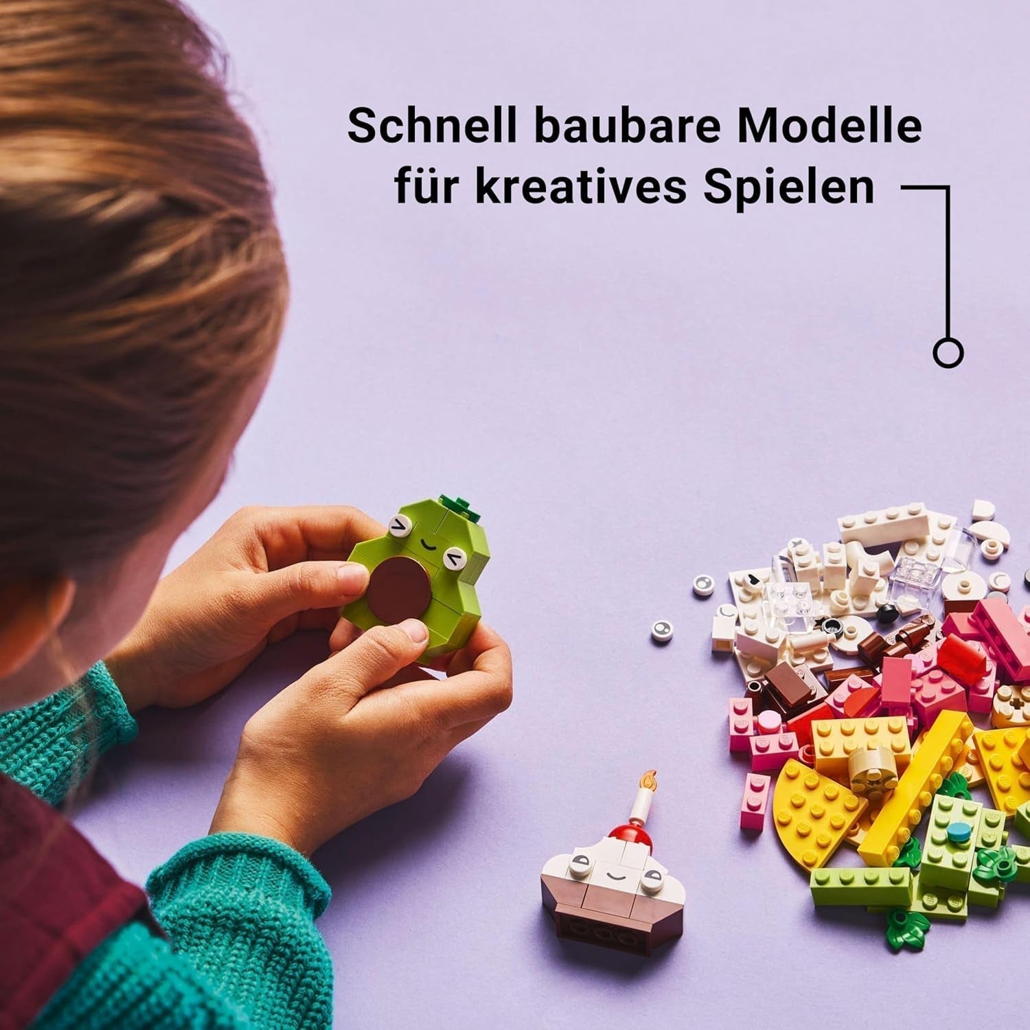LEGO Classic Bauspaß für kreative Snacks, Lebensmittelspielzeug für fantasievolles Rollenspiel, Bauset für Jungen und Mädchen ab 4 Jahren, Cupcake, Avocado, Eis am Stiel und Taco 11039 Bausätze Besuchen Sie den LEGO-Store
