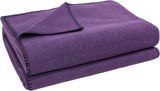 Zoeppritz-Decke in der Farbe: Rot, aus 65 % Polyester, 35 % Viskose, Größe: 160 x 200 cm, 103291-235-160 x 200 Zoeppritz-Betten und Decken seit 1828 490 Aubergine 180 x 220 cm