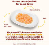 Almo Nature HFC Natürliches Nassfutter für Katzen – Verschiedene Rezepte mit Huhn – 6 x 70 g