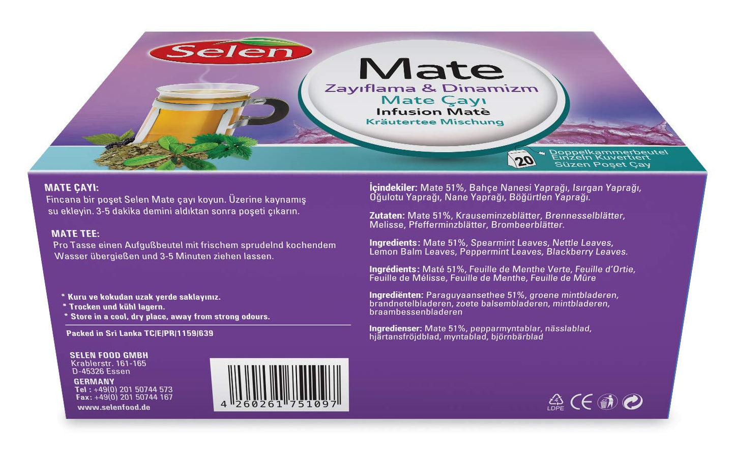 Kräutertee Selenium Mate 20 Beutel