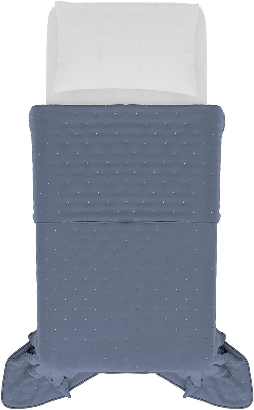 Italienische Bettwäsche CHIC Sommersteppdecke, Mikrofaser, EINZELN 170X250Cm, braun Steppdecken und Steppdecken Naty Shop Blue Single 170X250Cm