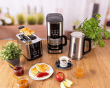 Rommelsbacher FKM 1000 Filter-Espressomaschine – 1,5 Liter Wassertank für 12 Tassen Kaffee, Glaskaraffe, Startvorwahl, Warmhaltefunktion, Aromafunktion, herausnehmbarer Filterhalter 1x4