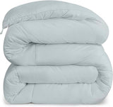 Utopia-Bettwäsche, Ganzjahresdecke, 250 g/m², Plüschfüllung aus silikonisierter Faser, Doppelbett, genäht in Box (Doppelbett XL, hellgrau), Naty Shop Quilts & Quilts