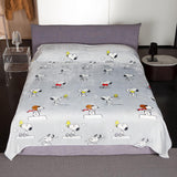 Kanguru Bett, Tagesdecke, Fleecedecke für Doppelbett, Mikrofaserdecke, Snoopy Peanuts GRAU, 230X230Cm, Sommerdecke, Tagesdecke für Schlafzimmer Betten und Decken Besuchen Sie den Kanguru-Store 230 X 230 Doppelbett Snoopy grau