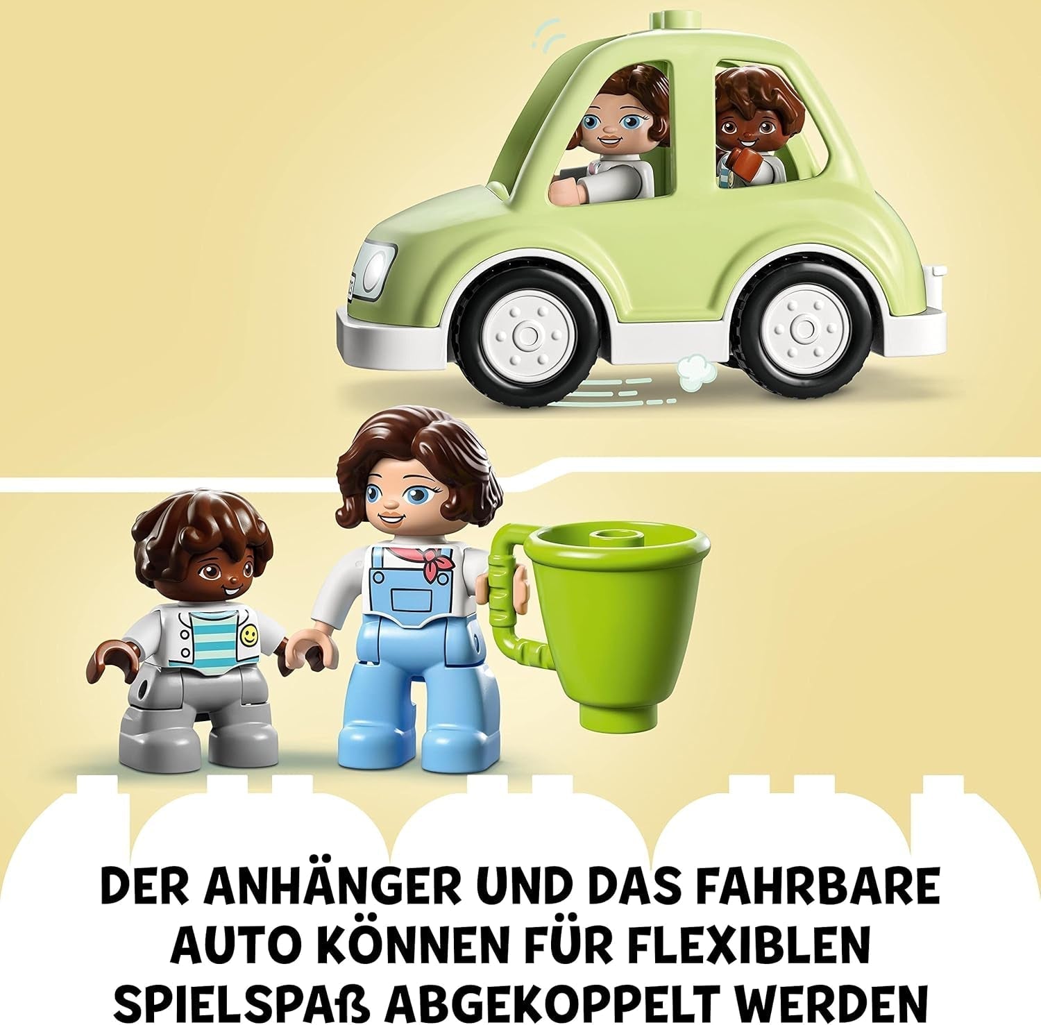 LEGO 10986 DUPLO Zuhause auf Rädern, Spielzeugauto mit großen Steinen, Figuren und Spielzeugauto für Jungen und Mädchen ab 2 Jahren, fördert die Feinmotorik. Bausets Besuchen Sie den LEGO-Store