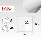 , weiche und zarte Einweg-Papierservietten, 40 Stück, Serviettengröße 38 x 38, in 4 gefaltet, 2 Schichten, weiße Farbe, 100 % reines Zellulosepapier, FSC-Zertifikate (3er-Pack)