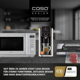 CASO EspressoGourmet Crema – Siebträger-Espressomaschine mit Milchaufschäumer, Espresso, Cappuccino, Edelstahl-Siebträger, ULKA 20-bar-Pumpe, Kaffeemaschine, gemahlener Kaffee, ESE-Kapseln