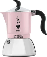 Bialetti Fiammetta Induktionskaffeemaschine, 2 Tassen (100 ml), für alle Herdarten geeignet, elegantes Design, schwarz