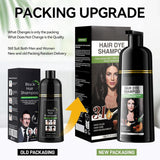 Sofortiges Shampoo für schwarzes Haar, natürliches Haarfärbe-Shampoo, 100 % graue Abdeckung – einfache und schnelle, semi-permanente Farbe für schwarzes Haar, Haarfärbe-Shampoo für Männer und Frauen. Haarfärbe-Naty-Shop