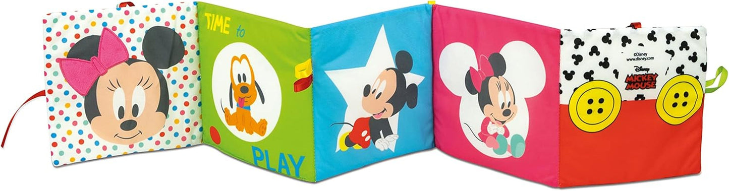 Clementoni 17721 Disney Baby – Stoffbuch, vielseitiges Baby-Reisespielzeug, knisterndes und quietschendes Bilderbuch für Neugeborene ab 0 Monaten. Babyspielzeug Naty Shop