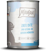MjAMjAM – Premium Nassfutter für Katzen – Zarte Ente und Geflügel mit köstlichen Karotten, 1 Packung (1 x 400 g), getreidefrei mit extra Fleisch