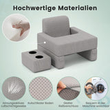 Lesekissen für Bett und Sofa, Bücherkissen, frei kombinierbar mit Getränkehalter und waschbarem Bezug, verstellbares Laptop-Schreibtischkissen zum Lesen, Spielen, Arbeiten, Schreiben (Grau)