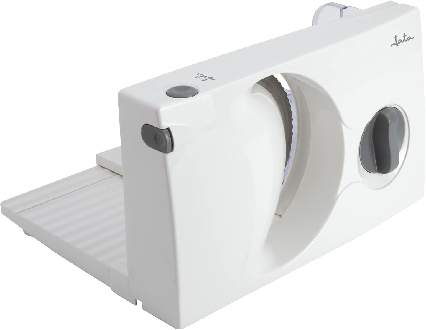 JECF0300 Kompakter elektrischer Allesschneider, abnehmbare Edelstahlklinge, Durchmesser 170 mm, Dickenregelung 0 bis 15 mm, 150 W. Reiben und Schneidemaschinen Naty Shop Standardtitel