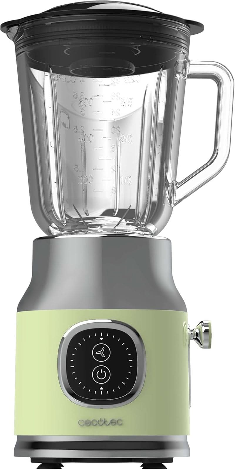 Cecotec Standmixer Retro Retrotwist Grün. 800W Maximale Leistung, Pulse-Funktion, 4-Klingen-Messer Mit Schwarzer Titanbeschichtung Und 1L Krug, Vintage-Design in Grün Kitchen Naty Shop