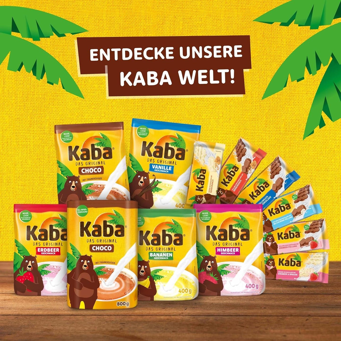 Kaba Vollmilch- und Milchcremeschokolade, gefüllte Tafelschokolade, 90g-Tafel, zartschmelzende Schokolade mit leichter Milchcreme und Kaba-Originalgeschmack