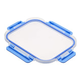 Amazon Basics Lebensmittelbehälter mit luftdichten Glasdeckeln, 14-teiliges Set, 7 Behälter und 7 Deckel, BPA-frei, transparent mit blauem Silikonband, Lebensmittelaufbewahrungsboxen Naty Shop